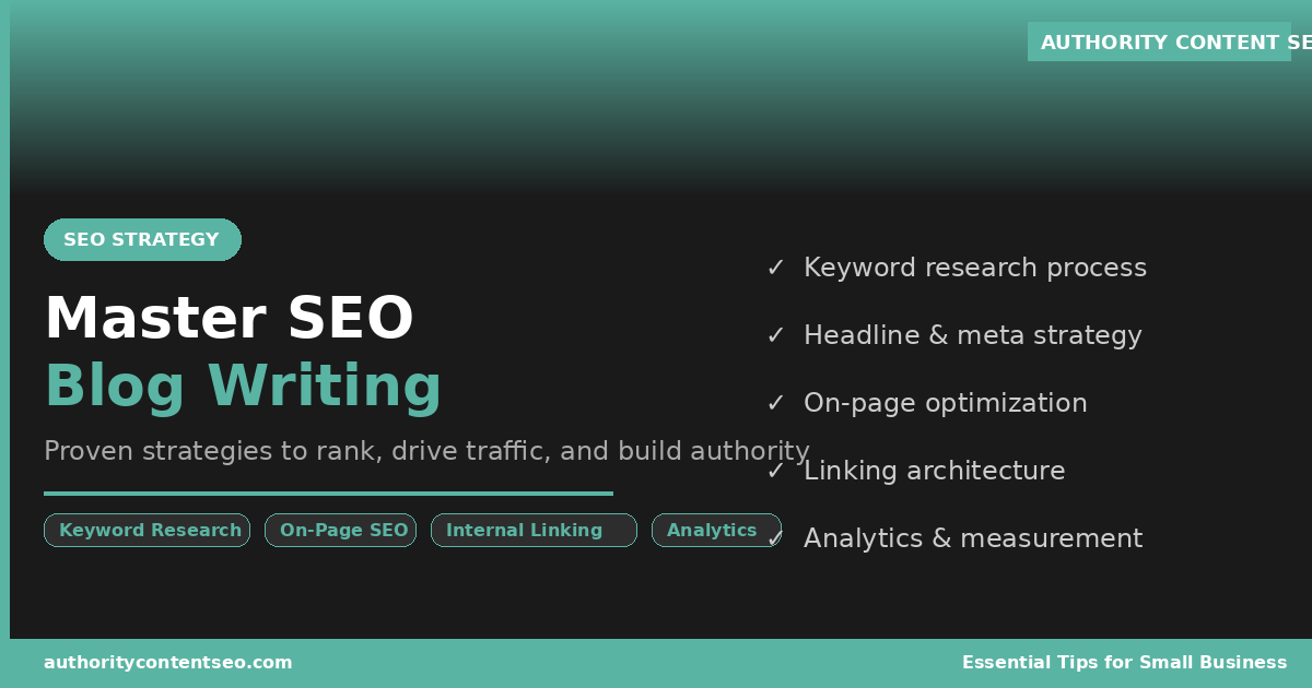 Master SEO Blog Writing: Proven Strategies to Rank